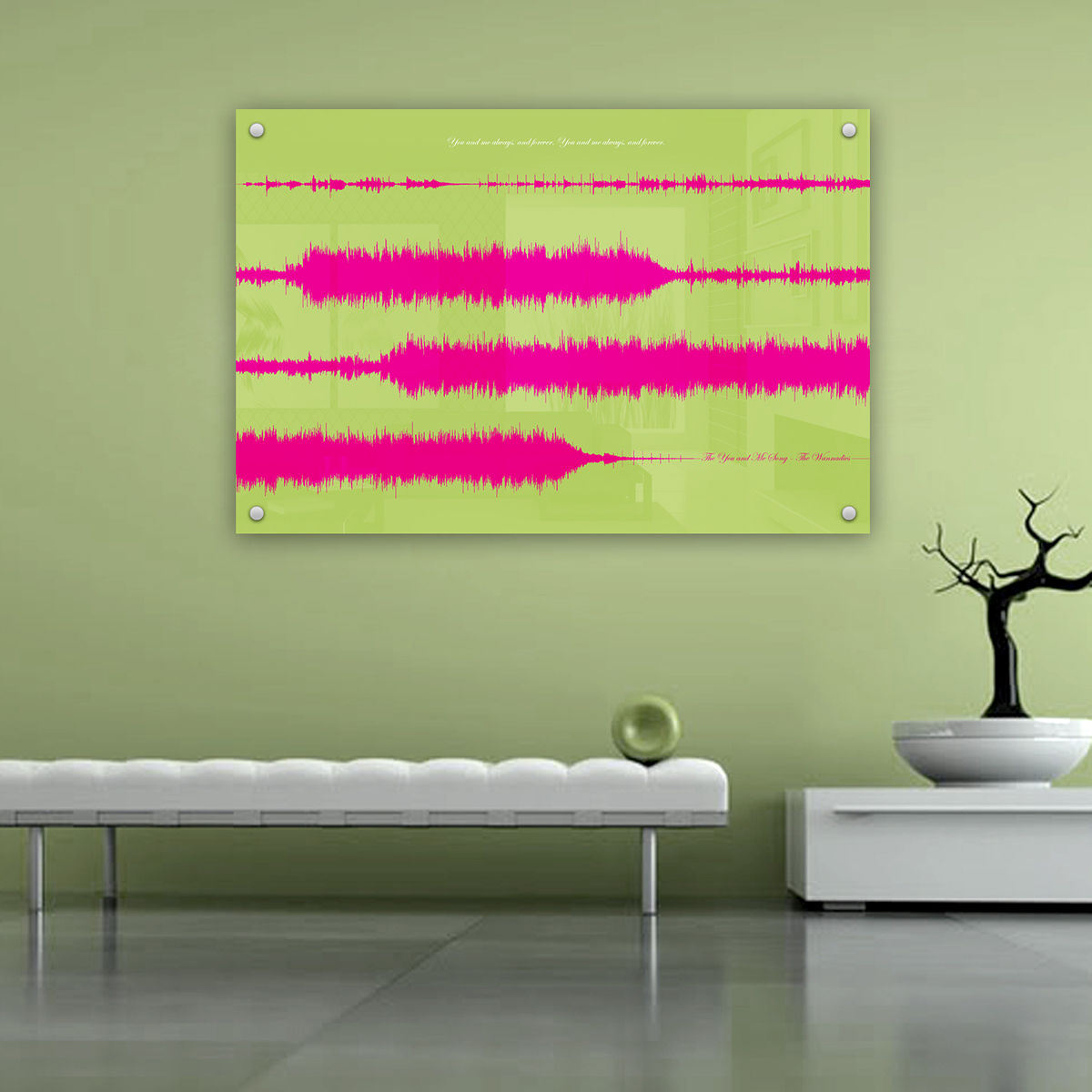 ACRYLIC SONG SOUND WAVE ART
